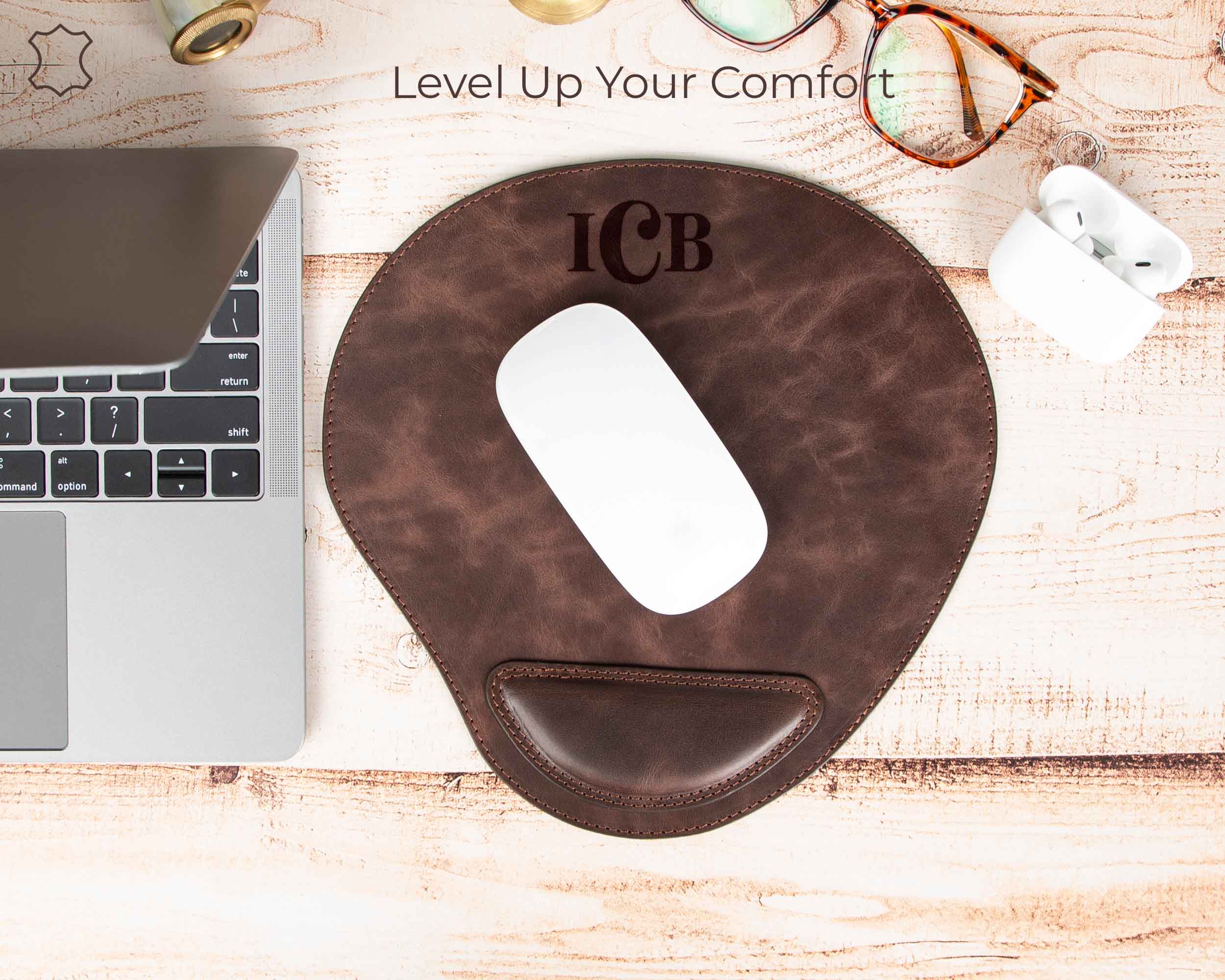 Cushioned Leather Mouse Pad